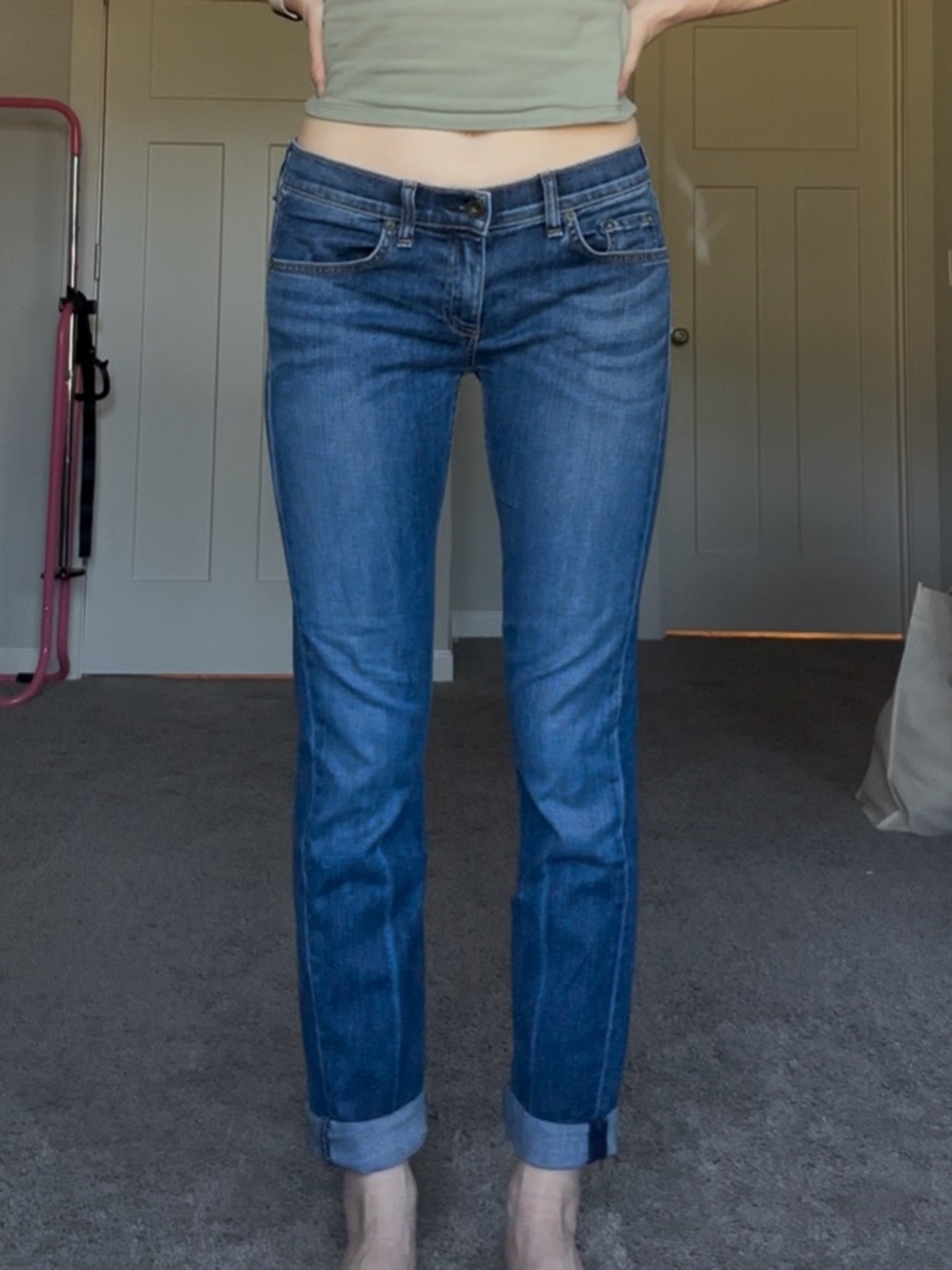 rag & bone Dre Jeans sz 26 Keiko Dark Wash Stretch Made in USA Designer
